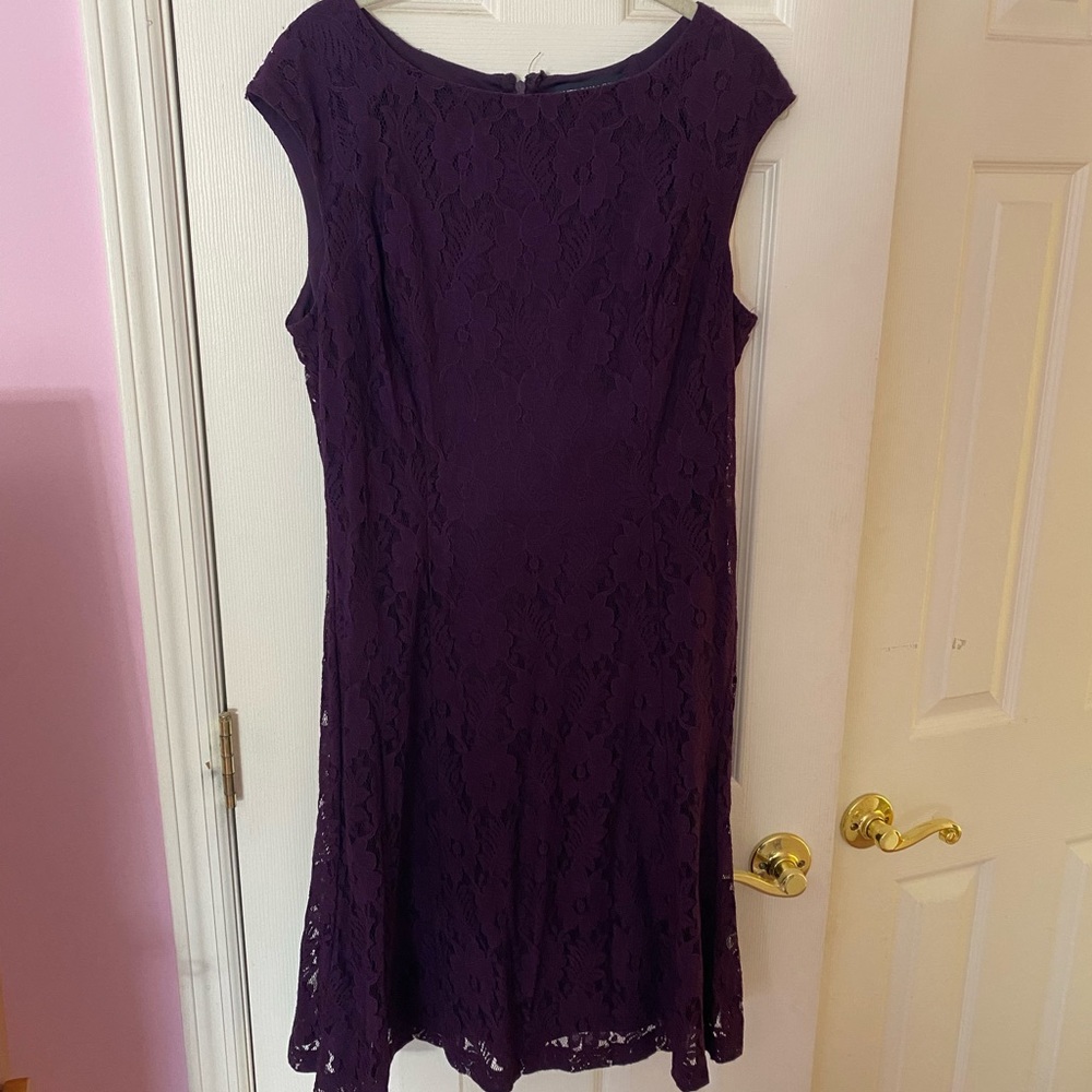 American Living Purple Lace Dress Size 14